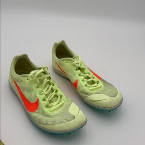 NikeAir Zoom Rival D 10 Spikes 'Barely Volt Hyper Orange mens 7.5 track racing